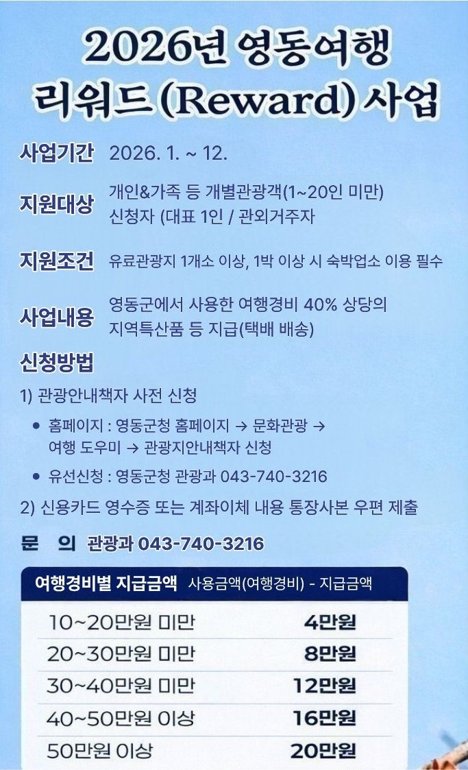 <p>2026년 영동여행 리워드 사업</p>
